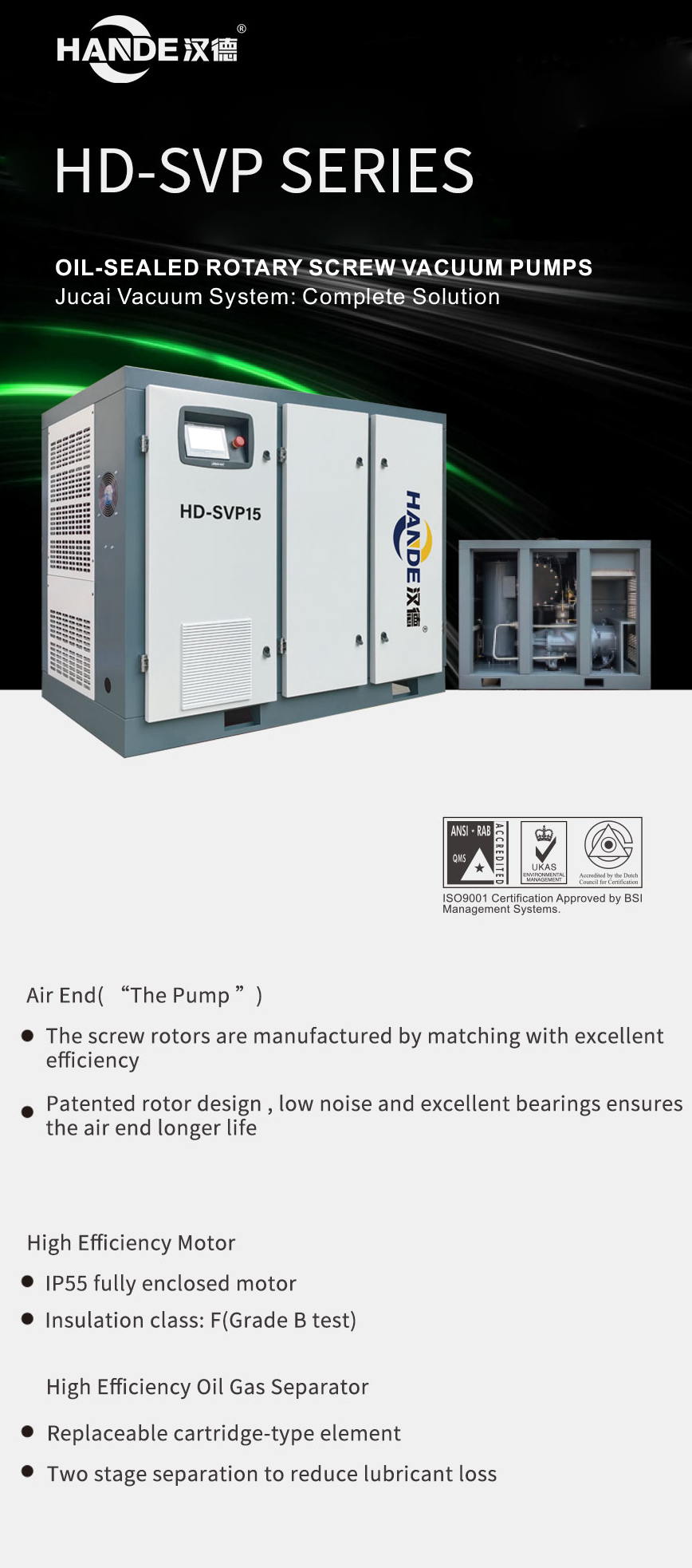 Oil-Injected Screw Vacuum Pump